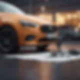 Keys and contract representing car leasing