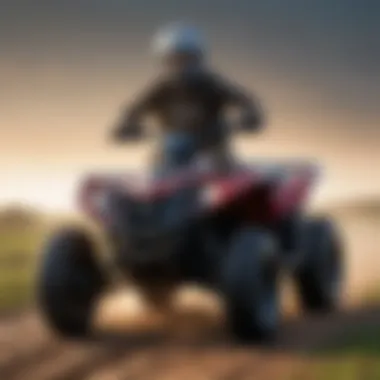 Experience the Thrill of ATV Riding A thrilling ATV adventure in an open field