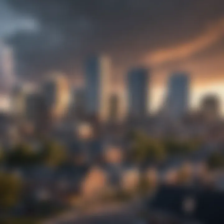 Boston and Homeowners Insurance Context Boston skyline with insurance symbols