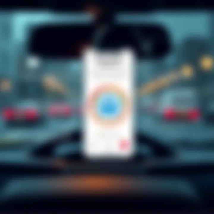 Enhanced Safety Features of Care Driver App Graphic illustrating the safety features of the app