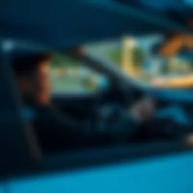 Seamless Driving Experience Enabled by Technology Driver enjoying a seamless experience with the app