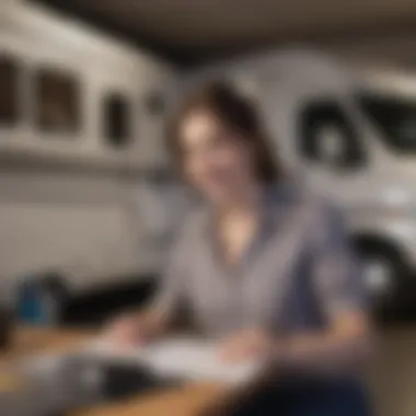 A satisfied motorhome owner reviewing their insurance options