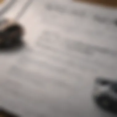 Detailed view of an insurance policy document highlighting key features