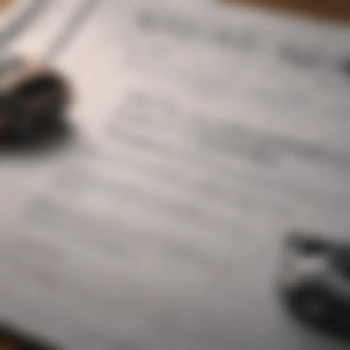 Detailed view of an insurance policy document highlighting key features