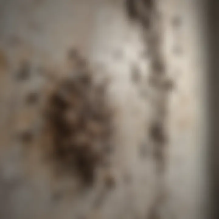 Mold growth on a wall