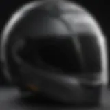 Close-up of a high-quality motorcycle helmet showcasing safety features