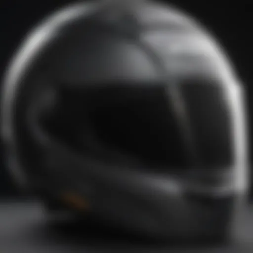 Close-up of a high-quality motorcycle helmet showcasing safety features