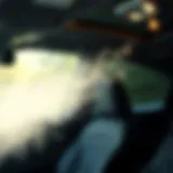 Fresh air circulating inside a car interior