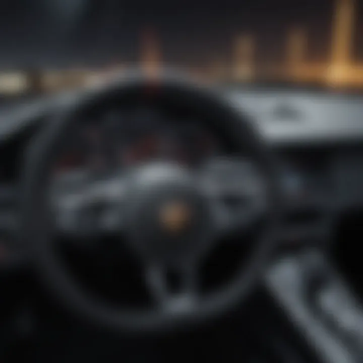 Porsche dashboard with a focus on technology and features