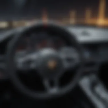 Porsche Dashboard Highlighting Cutting-Edge Technology Porsche dashboard with a focus on technology and features
