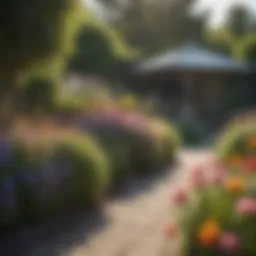Well-maintained garden with seasonal flowers