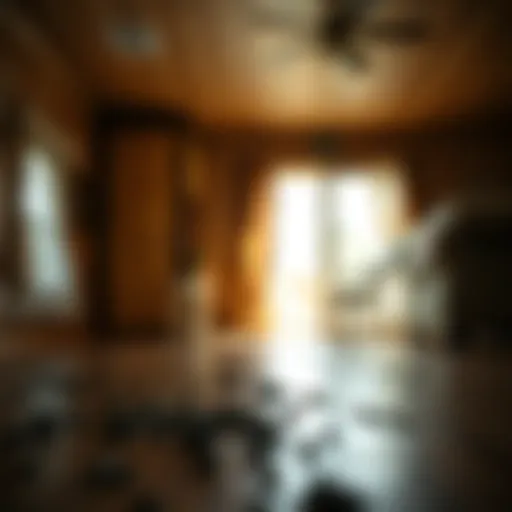 Close-up of mouse droppings in a trailer home