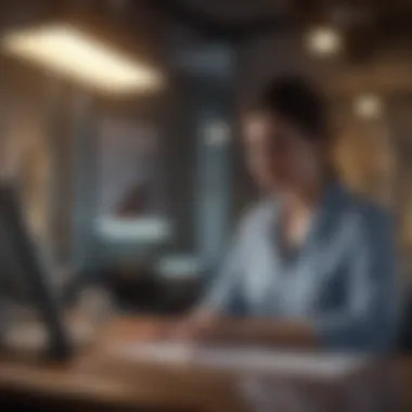 Navigating Claims Portal Person navigating the Nationwide Insurance claims portal