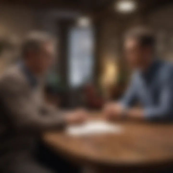 A tenant discussing options with a landlord
