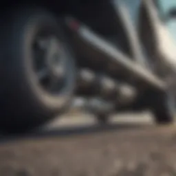 Close-up of a vehicle's undercarriage revealing hidden devices