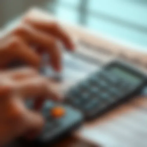 Calculating Your Collision Deductible A calculator with insurance documents