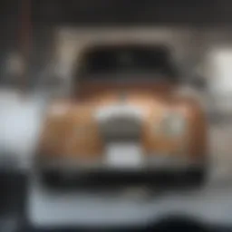 Car parked in front of a house with title documents visible