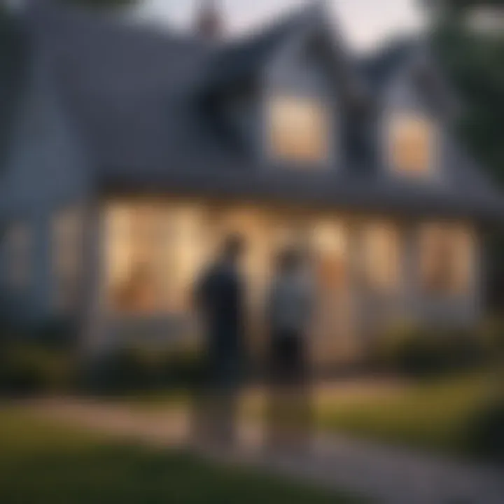 A couple examining a house