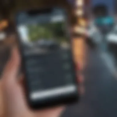 Insurance Comparison Apps A close-up of a smartphone displaying car insurance comparison apps