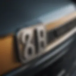Close-up of a Vehicle Identification Number plate on a car