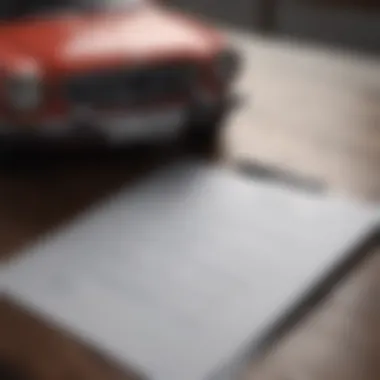 A legal document with a pen on a table