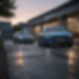 A modern car on a leasing lot
