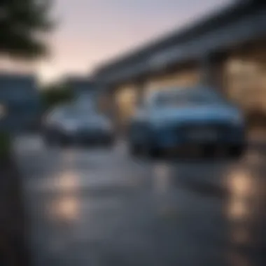 Leasing Options Available A modern car on a leasing lot