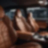 Luxurious leather car interior showcasing craftsmanship
