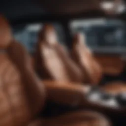 Luxurious leather car interior showcasing craftsmanship