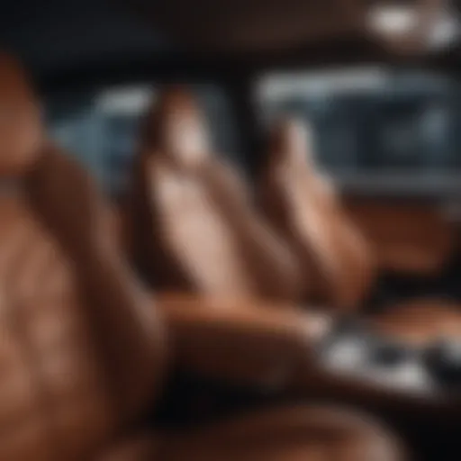 Luxurious leather car interior showcasing craftsmanship