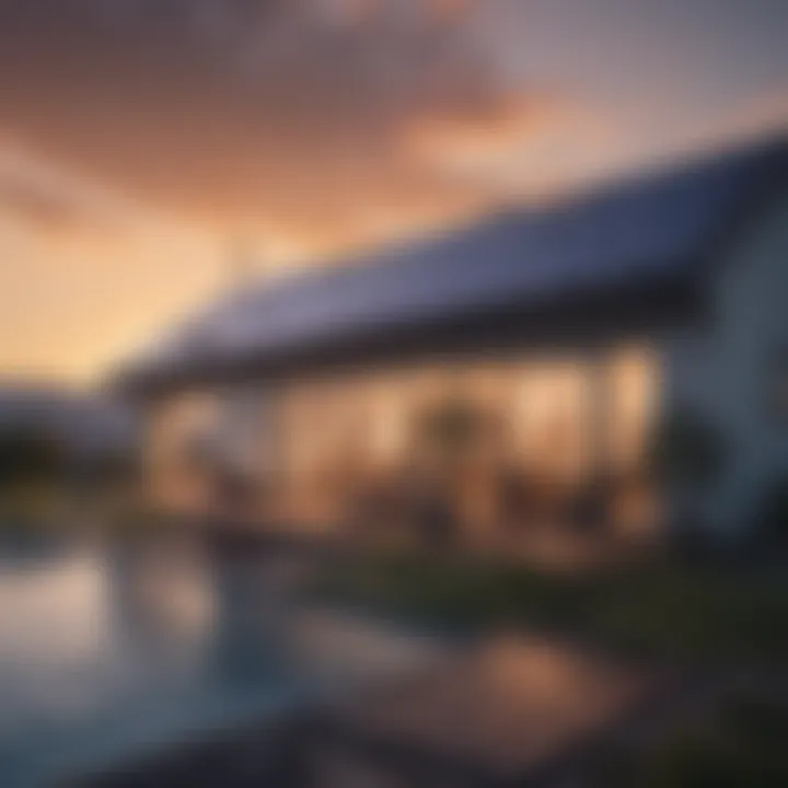 Illustration of financial benefits from solar energy for homeowners