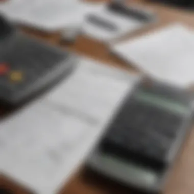 A calculator and a budget sheet on a table