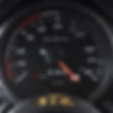 A close-up of a car's odometer reading