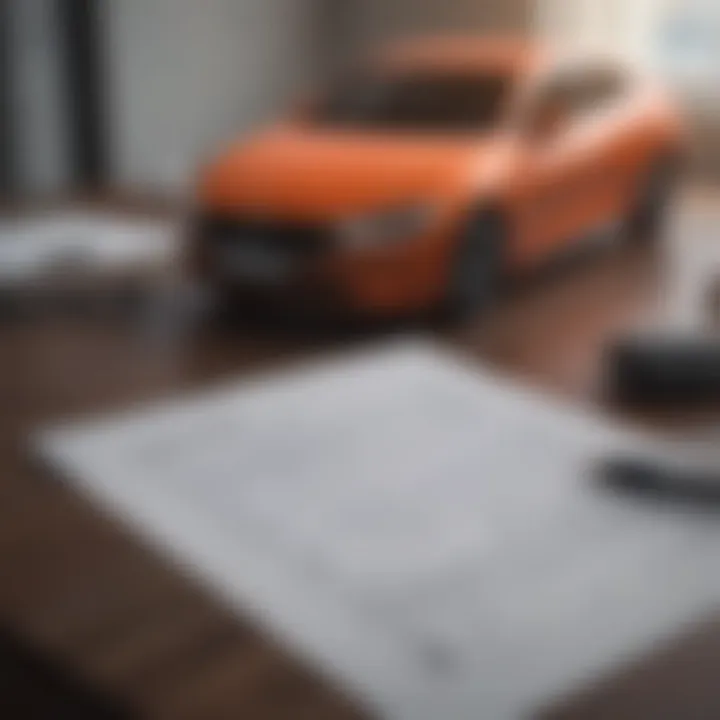 Individual reviewing rental agreement paperwork