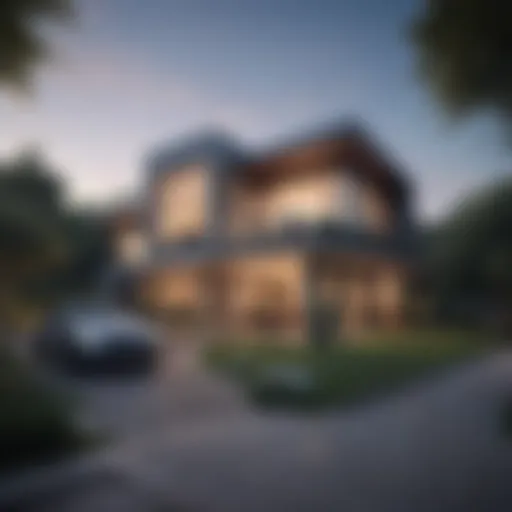 A modern home featuring a new roof installation