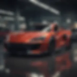 A sleek digital interface showcasing a variety of new cars for sale