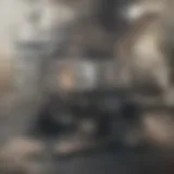 A detailed view of a salvage ATV showcasing its unique features.