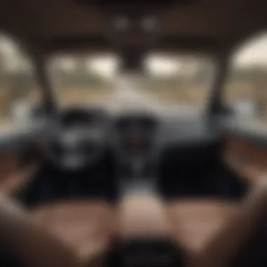 Luxurious Interior of a High-Capacity Small SUV Interior view of a small SUV showcasing features