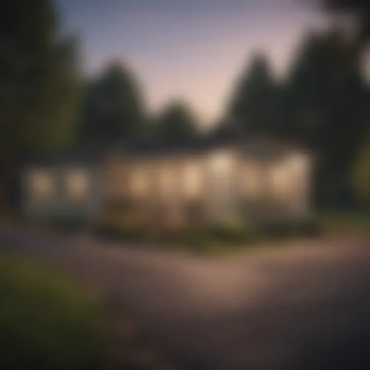 Exterior view of a manufactured home showcasing its design and structure