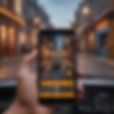 User-Friendly Interface of Auto Driver App Smartphone interface showcasing an auto driver app