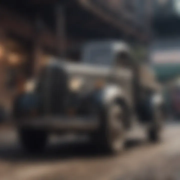 A restored vintage truck showcasing its powerful design