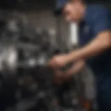 A skilled mechanic working on a boat engine