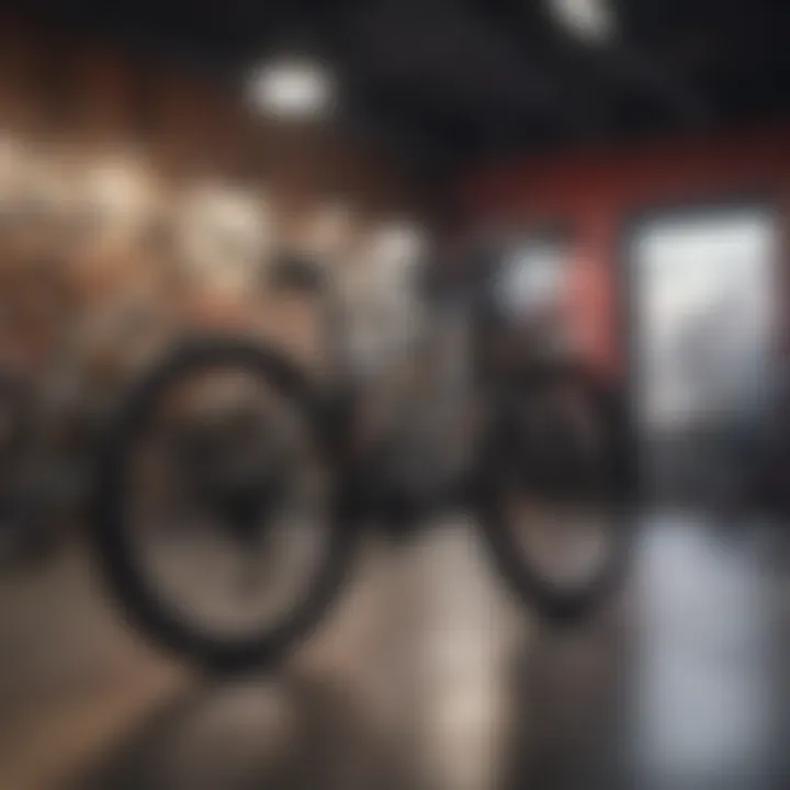 Interior of a specialized bike shop showcasing various brands