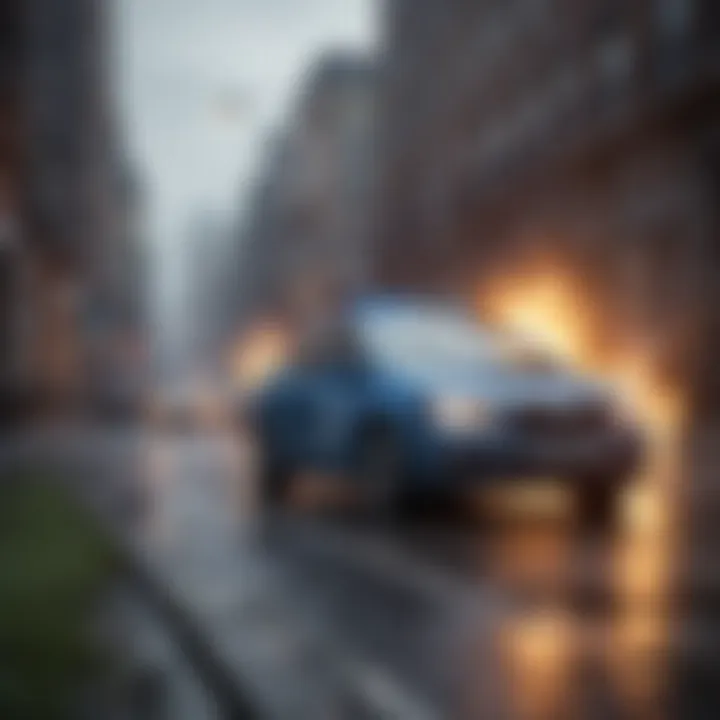Illustration of first response car insurance concept