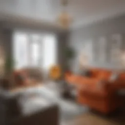 Apartment living room with insurance documents