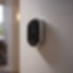 Modern home security device showcasing technology