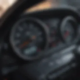 Detailed view of a VIN number on a vehicle dashboard