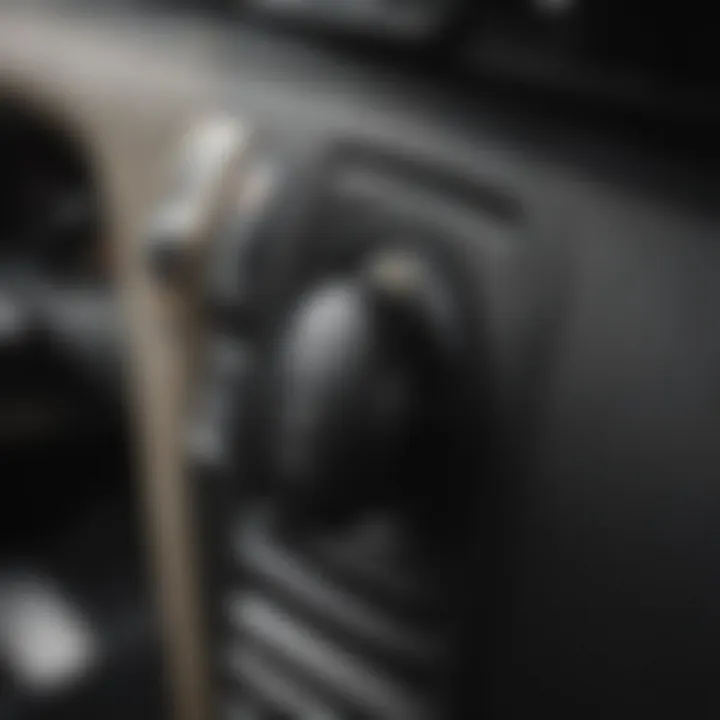 A close-up of a car ignition and a fob keyhole