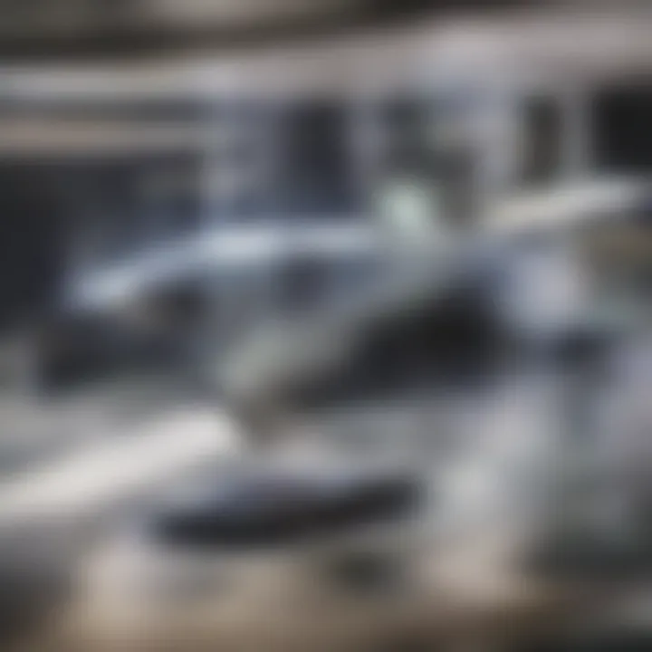 A modern car showroom displaying various vehicles