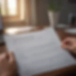 Person reviewing health insurance options